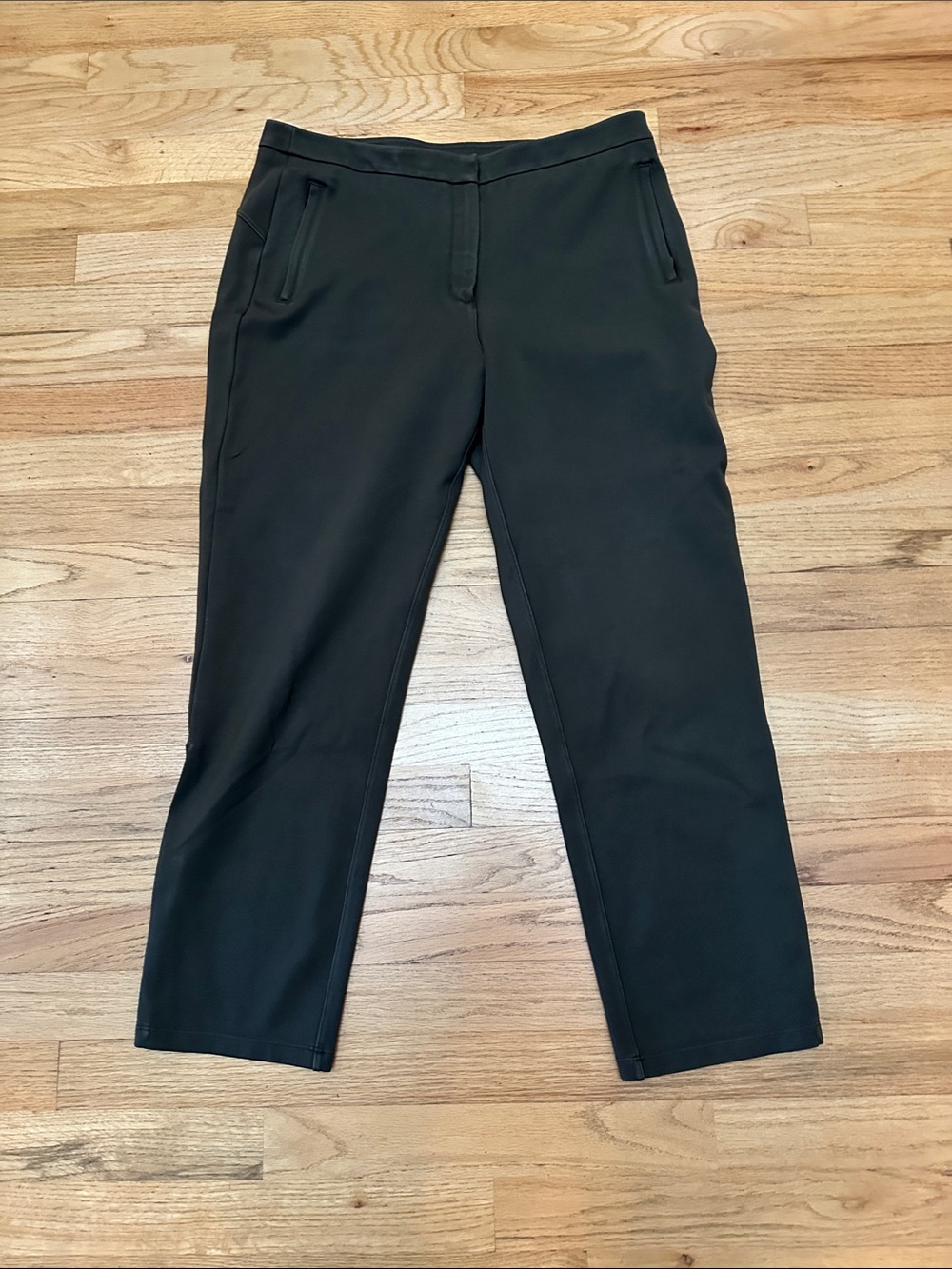 Lululemon On The Move Ponte Ankle Pants Heather Core Hunter Green Womens Size 10